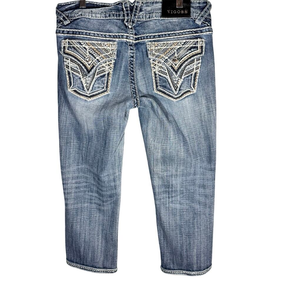 159. Vigoss The New York Capri Embroidered Bling Cropped Size 7/8 GUC